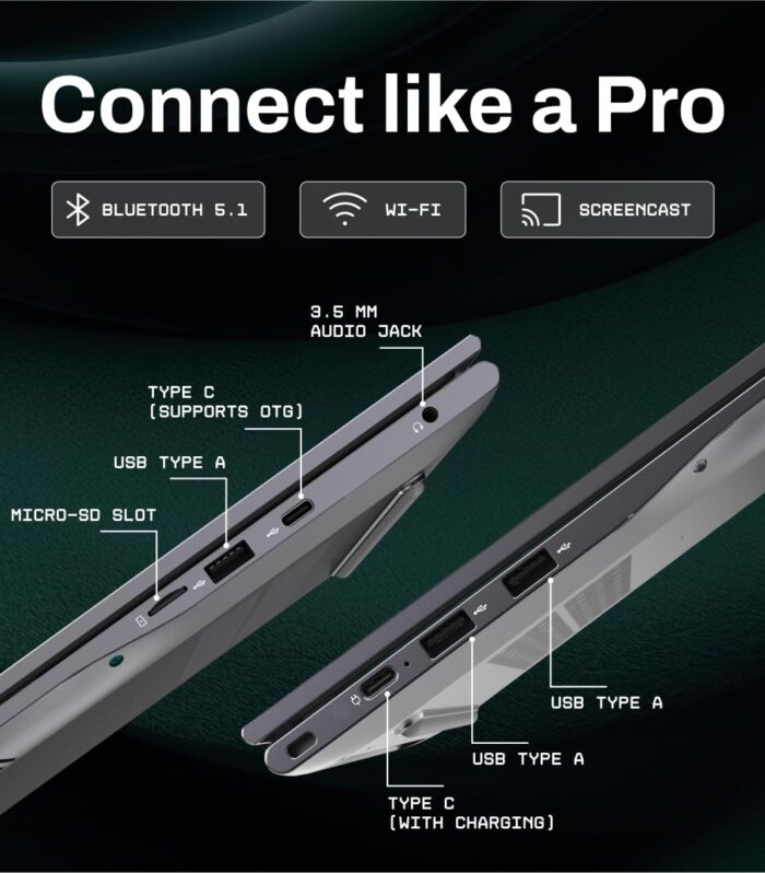 Primebook 2 Pro (2026) | 8GB RAM, 128GB UFS Storage | 14.1-Inch FHD IPS Display | 14 Hours Battery | MediaTek Helio G99 | Android 15 (PrimeOS 3.0) | Backlit Keyboard | in-Built AI (Gray)