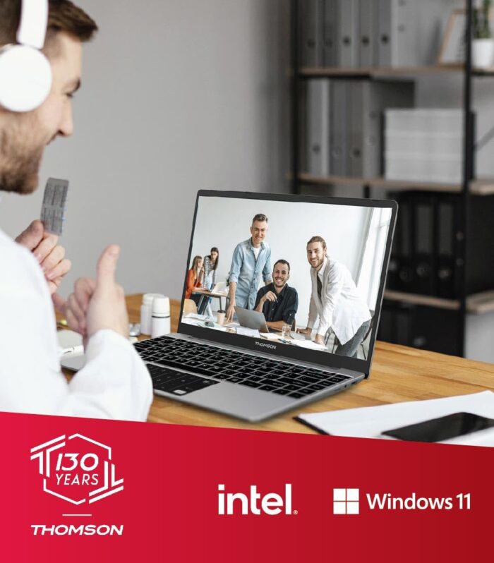 Thomson Neo Metallic with Numeric Touch Pad Intel Celeron Dual Core N4020 - (4 GB/128 GB SSD/Windows 11 Home) IN-PX14C Thin and Light Laptop (14.1 inch, Silver, 1.30 kg)