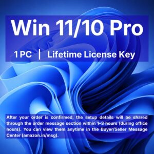 Win 11 Pro Win 10 Pro Product License Key - 1 User Lifetime Validity (Quick Email Delivery) | 32/64 Bit Compatible | Professional Edition