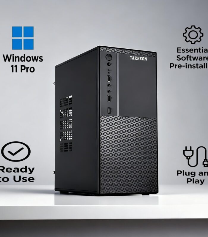 TAKKSON Computer Desktop PC | Core i5 4th Gen | 8 GB RAM | 256 GB SSD | HDMI | VGA | Ethernet | HD Graphics | USB 3.0 | Windows 11 Pro | Office | Basic Software Installed CPU